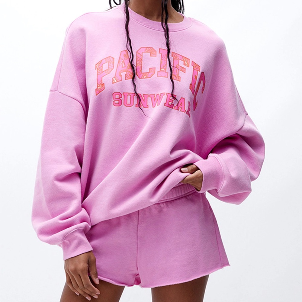 New Pacsun Pink Oversized Crewneck - Size Adult Small